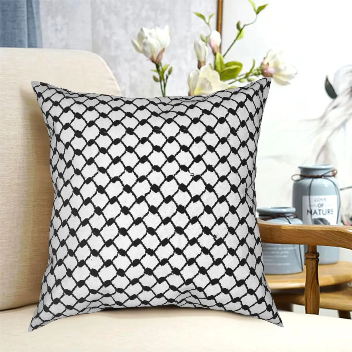 

Palestinian Keffiyeh Pattern Cushions for Sofa 45*45cm Cushion Covers Decorative Throw Pillows Cover floor pillow for sofa home