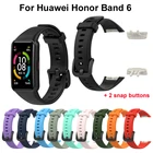 Сменный ремешок для Huawei Honor Band 6, мягкий силиконовый браслет, аксессуары для Honor Band 6, спортивный ремешок для смарт-часов