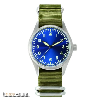 blue 1 San Martin, модные женские и мужские часы-пилот, нержавеющая сталь, 200 м, водонепроницаемые, с автоматическим перемещением, мужские наручные часы, сапфир, 39 мм - Цвет: blue 1