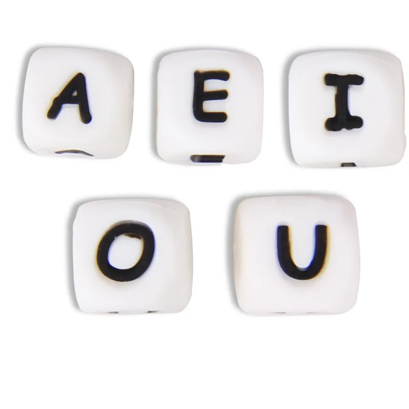 Chenkai-Cuentas de letras de colores para beb&eacute;, accesorios sensoriales de juguete para dentici&oacute;n, chupete de beb&eacute;, bricolaje, 20 Uds.-0