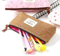 zipper pouch white pencil case small toiletry bag school stationery supplies pen storage box for girls travel cosmetic bag purse
