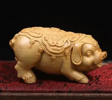 Бесплатная доставка Народное искусство Китая деревянные богатство Зодиак Год