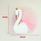 3D Корона Лебедь настенное украшение мягкие животные голова настенная Hangin девушка розовая Гусь куклы Лебедь детские игрушки