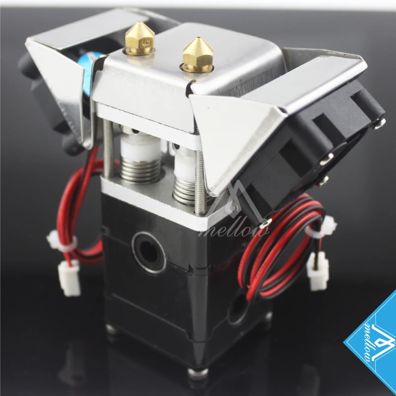 3D принтер Heaterblock Ultimaker 2 + UM2 двойной головы экструдер Олссон Блок Комплект вентиляторов насадки 0 25 8 мм HotEnd для
