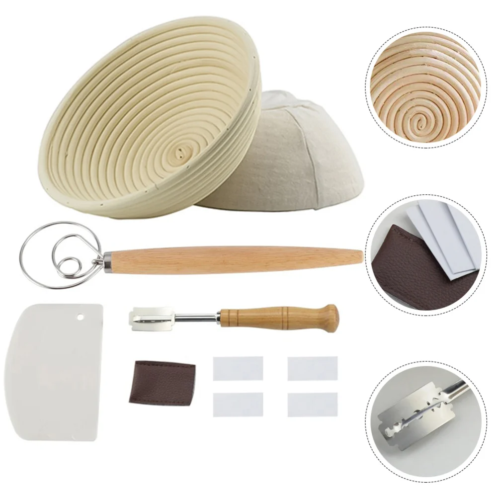 

1 Set Bread Fermentation Basket Bread Baking Tools Cutter Scraper Cloth Cover