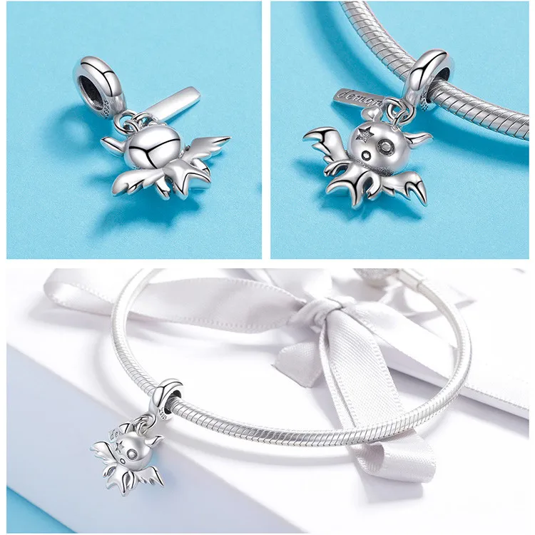 Подходит для браслета Pandora, серебро, 925, милый циркон, попугай, Kingfisher, амулеты CZ, единорог, пчела, велосипед, бусины для изготовления ювелирных изделий