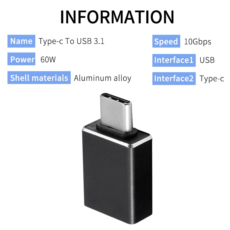 Переходник с USB на Type c 3 1 мама C папа OTG для смартфона мыши клавиатуры ноутбука
