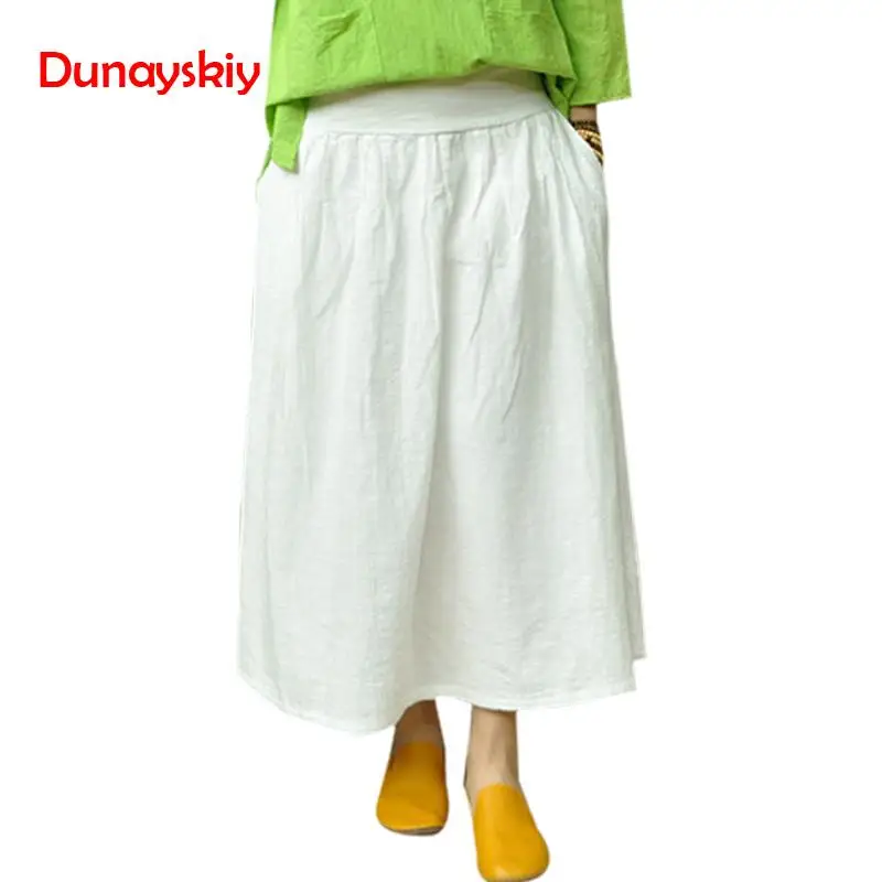 Женская винтажная плиссированная длинная юбка в английском стиле с эластичной