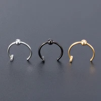 3pcs fake lip ring clip on mouth fake piercing stainless steel nose rings septum punk hoop earring for women non pierced jewelry