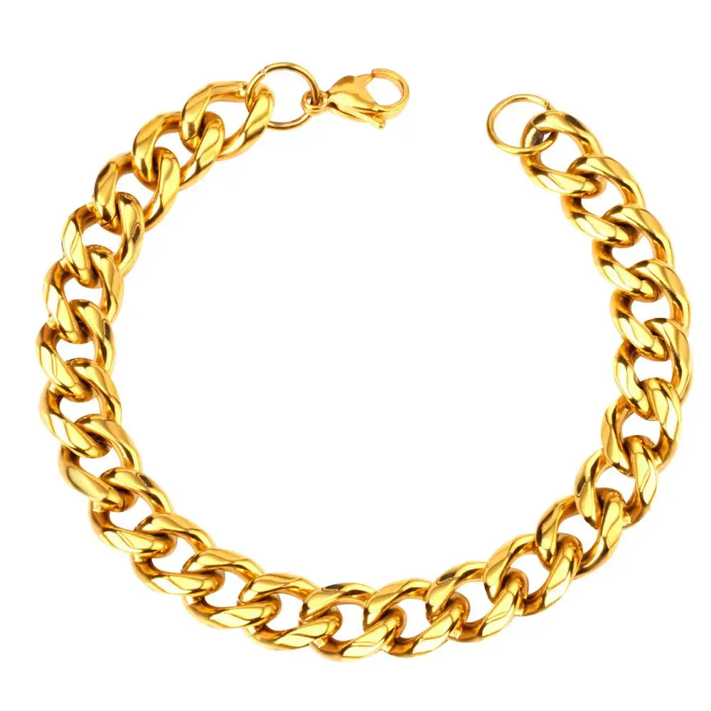 Роскошные ювелирные изделия LUXUSTEEL винтажные кубинские звенья цепи браслеты