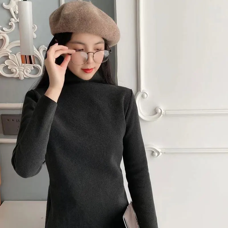 

Sweater Woman new autumn and winter long sleeves with a slim bottom blouse half turtleneck sweater XBA84-XBA86