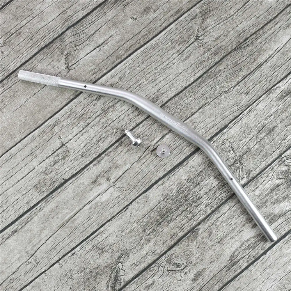 Silver with bar ends Универсальный руль для мотоцикла Renthal 28 мм Fatbar алюминиевый сплав пескоструйная обработка готовая Ручка Бар для Кафе Racer ретро - Цвет: Silver with bar ends