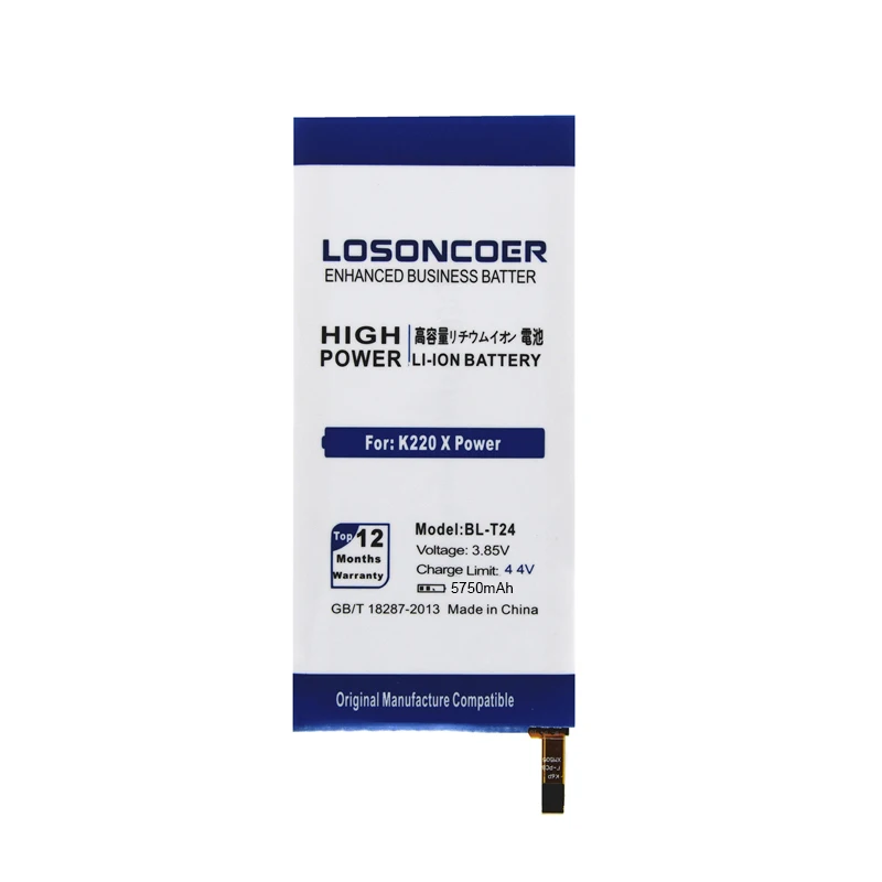 LOSONCOER аккумулятор 5750 мАч для LG K220 X power K220ds K220dsk K220dsz K220y K220z Ls755 BL-T24 Аккумулятор для сотового телефона+ Подарочные инструменты