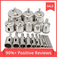 20pcs diamond coated drill bit set tile marble glass ceramic hole saw drilling bits for power tools 3mm 50mm
