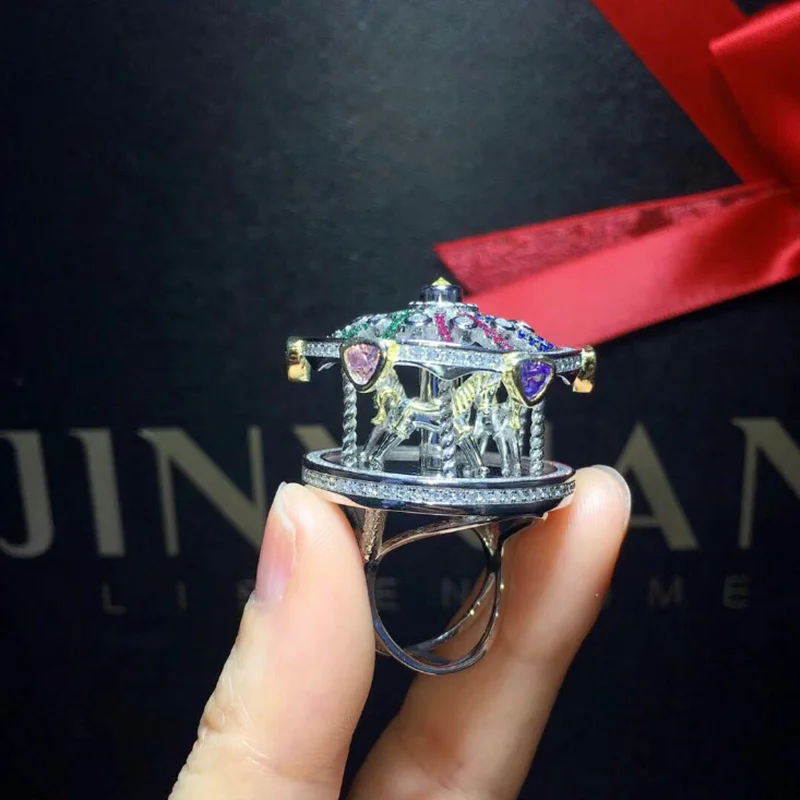 

New Arrival Luxury Multi Color Cubic Ziron Rings Finger Loops Men Women Jewelry
