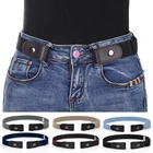 Ремень женский стрейчевый без пряжки, эластичный пояс для джинсов и брюк, для мужчин, 2021