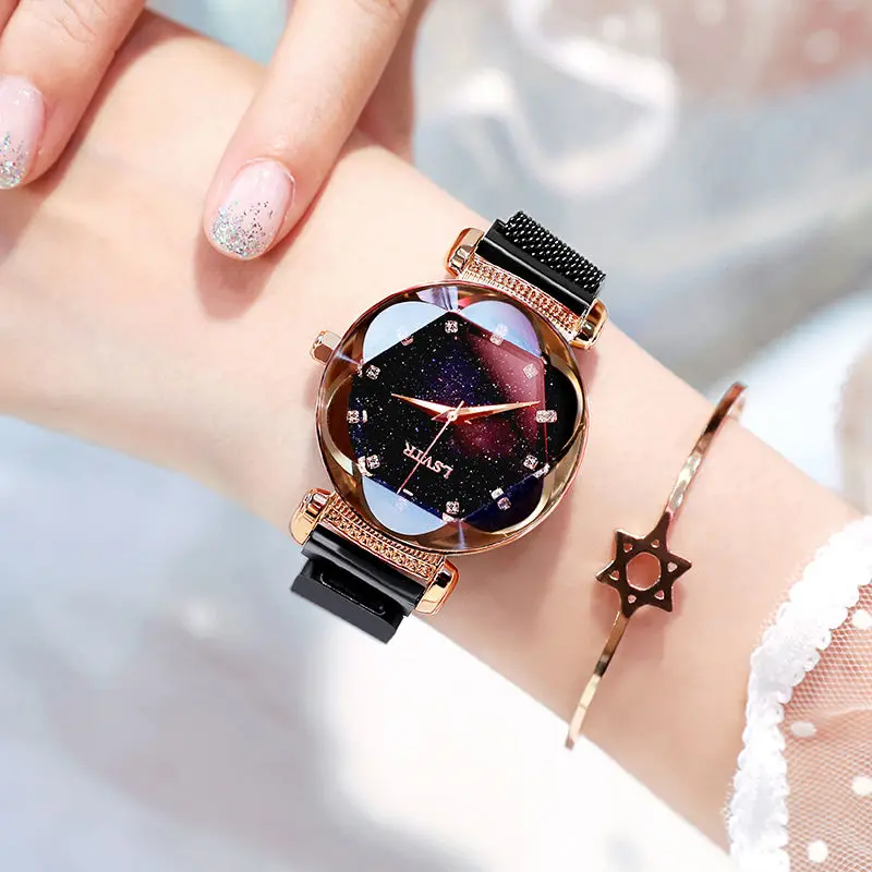 

2020 New Ladies Watch Lazy Magnet Belt Korean Fashion Rhinestone Graceful Online Influencer Same Style Female Student Watch