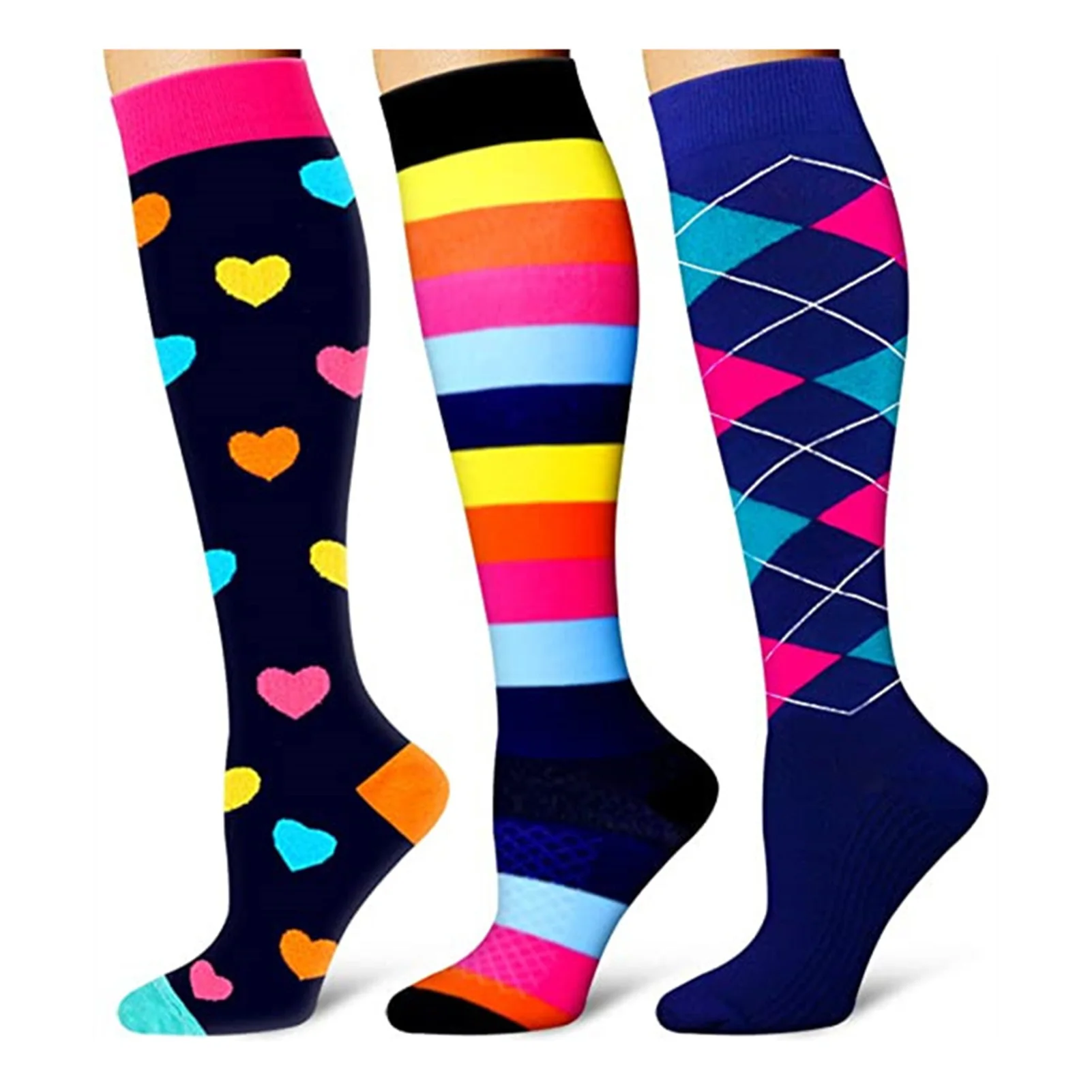 3/5/6/7/8Pairs Stockings Compression Golf Sport Socks Medical Nursing Stockings Prevent Varicose Veins Socks Fit For Rugby Socks
