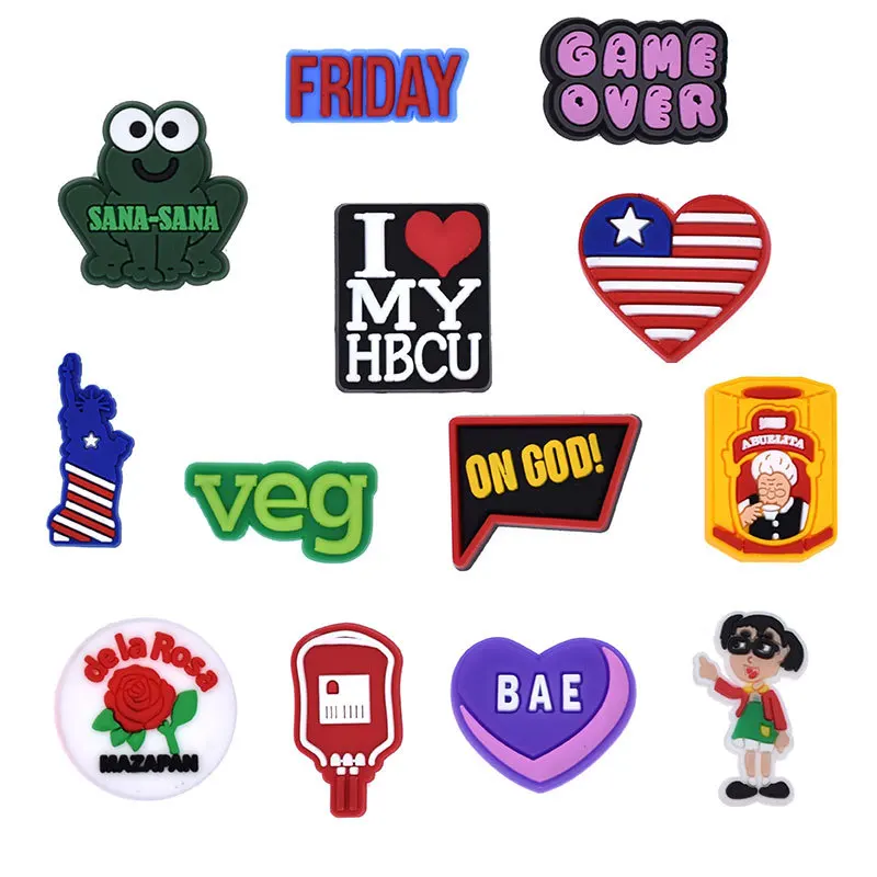 1 шт. буквы Роза для девочек подвески из ПВХ обуви аксессуары украшения сделай сам