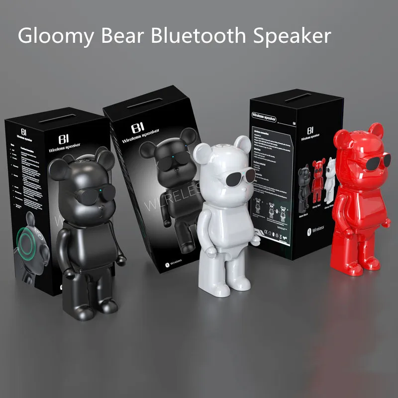 

Gloomy Bear Cartoon Car Bluetooth Speaker Wireless Portable Subwoofer TWS Sound Box TV Computer Soundbar Music Center Gift FM TF