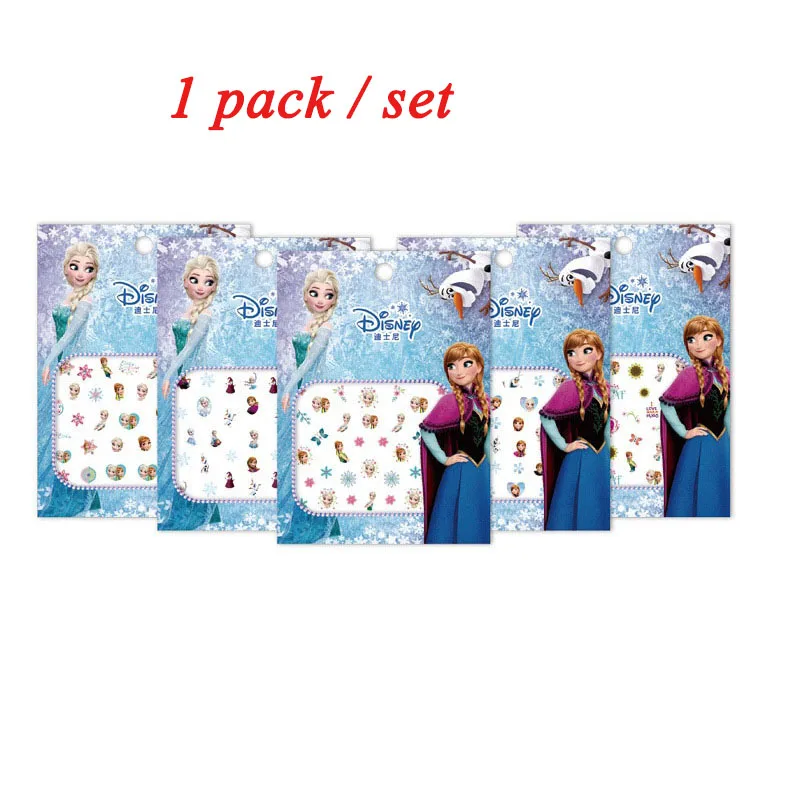 random 1 pack E Милый Дисней замороженные 2 Эльза Анна наклейки для ногтей s макияж фигурка игрушка детская игрушка Принцесса София Дети Серьги Наклейка игрушка кукла подарок - Цвет: random 1 pack E