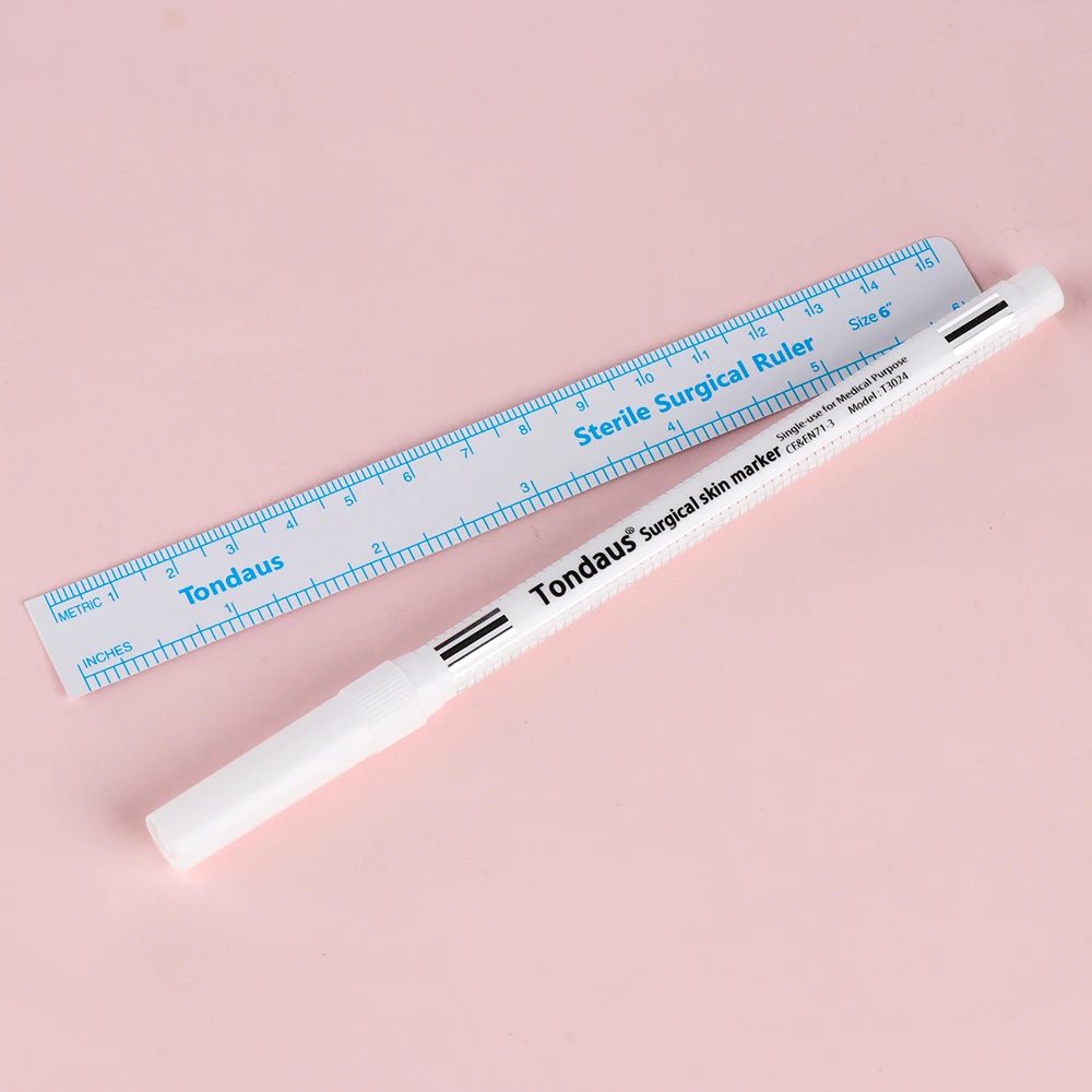 Маркер хирургический с измерительной линейкой 1 шт|Аксессуары для татуажа| |