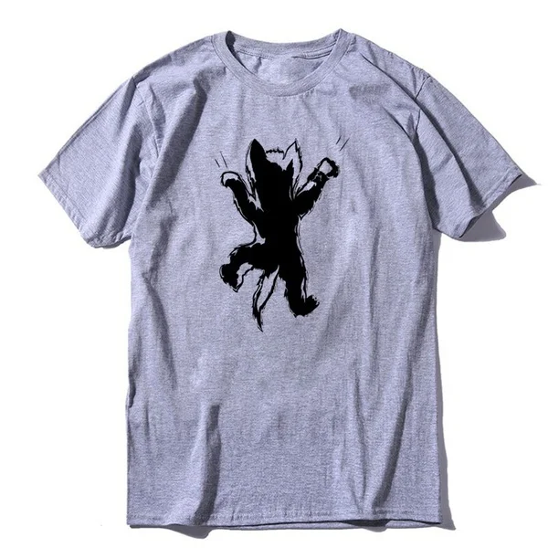 

Newest top quality soft cat print 100% cotton men T shirt casual short sleeve summer men tshirt loose o-neck t-shirt