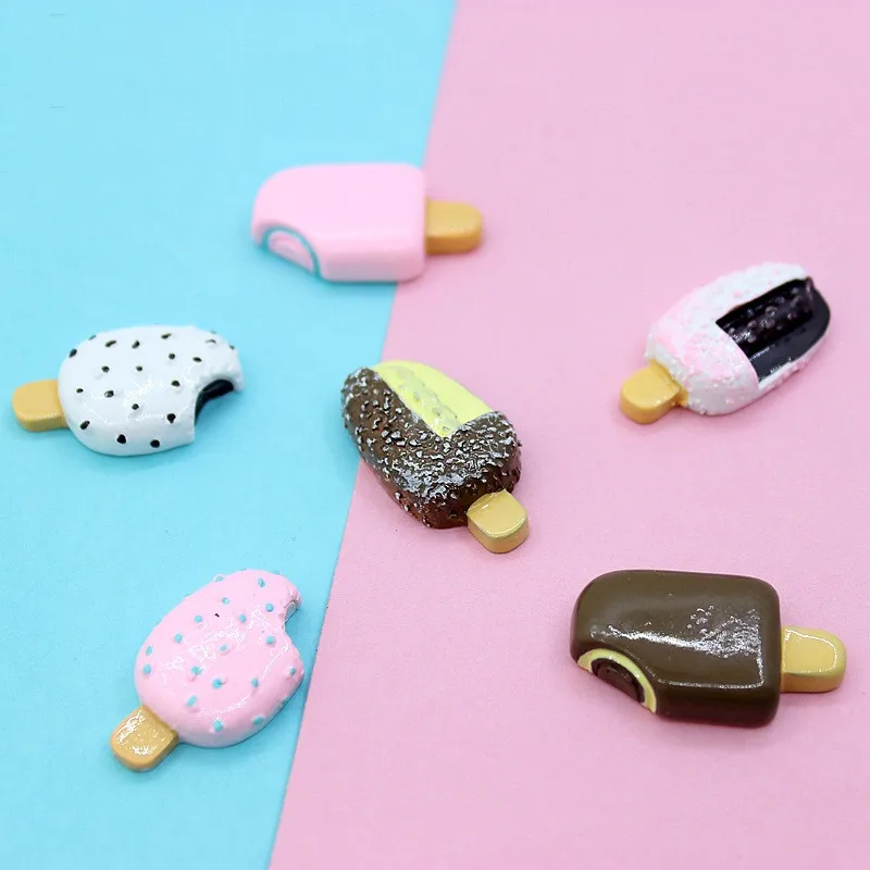 Кавайные DIY кабошоны из смолы 100 шт. 15*29 мм с плоской задней стороной красочные