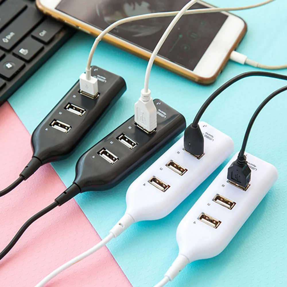 

Multifunctional Portable 4 External USB Connection Ports USB HUB Hi-Speed 4-Port Splitter Hub