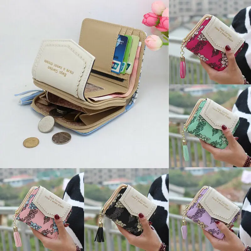

US Women Girls Short Wallet Coin Purse Organizer Pocket Small Credit Card Holder