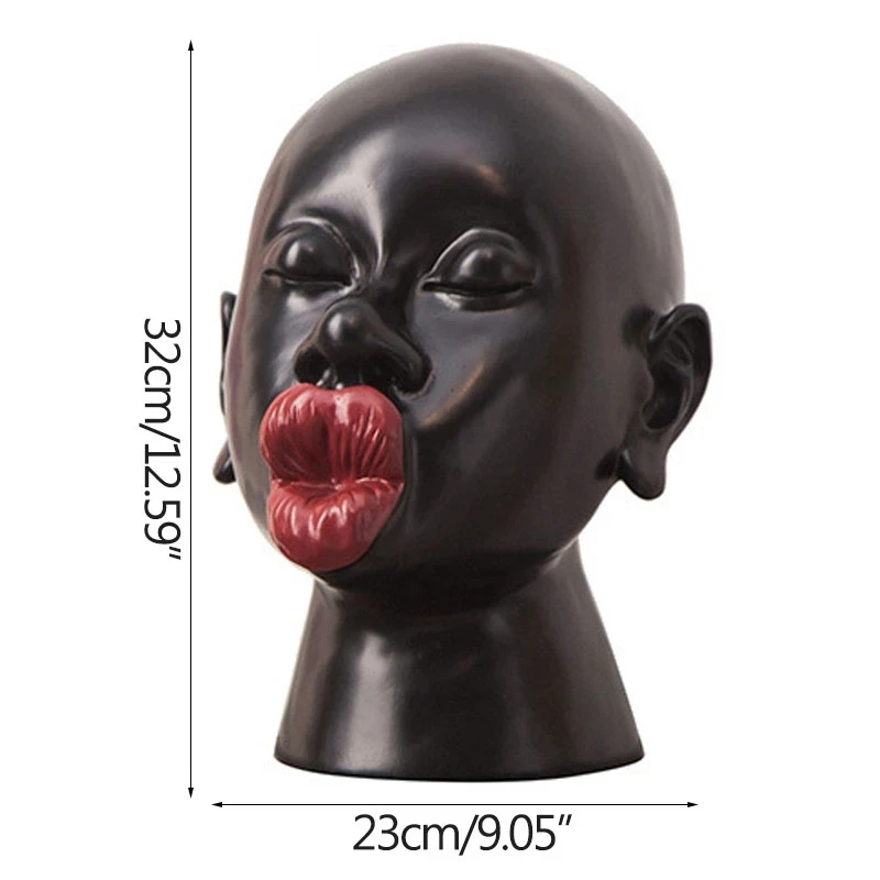 

European Abstract Black People Figure Statue Creative Resin Character Sculpture Room Decor Ornament Home Decoration Accessories
