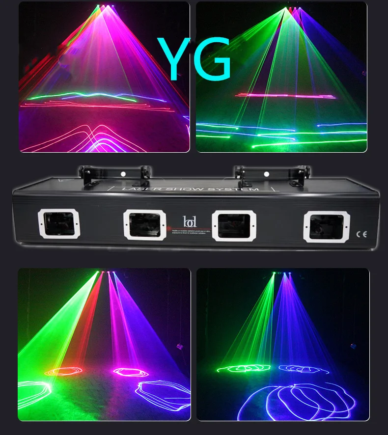 The New 4 Lens Bar DJ Laser Red Green Blue Pink Laser Beam Line Scan Disco Lazer Good Use For Home Party KTV Night CLub Bar
