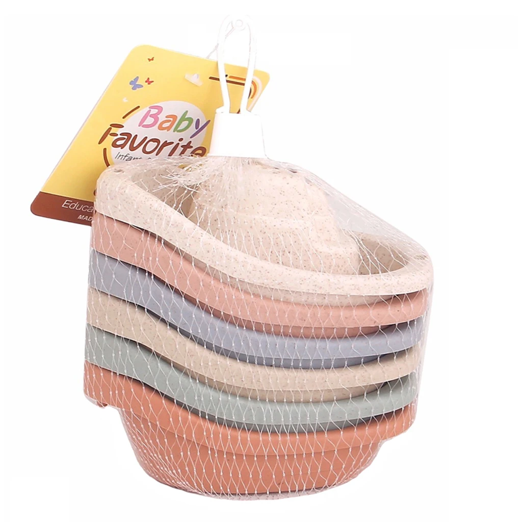 

Stacking Cups Boat Shape Bathtub Toy Bath Toy Stackable Developmental Toy