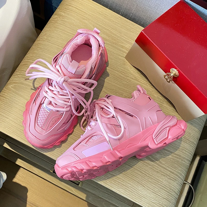 

Women's Sneakers Summer 2020 Womens Trainers Running Shoes Breathable Woman shoes Woman-shoes Platform New Sport Red Mesh