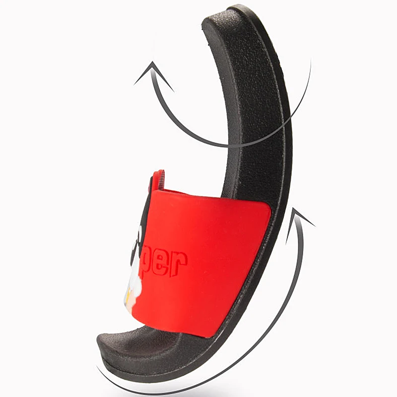 Женская обувь сезон лето женские шлепанцы без задника с изображением милой