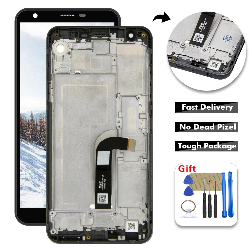 ЖК дисплей с сенсорным экраном и дигитайзером в сборе рамкой для LG K30 2019 X320