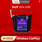 Junsun для Tesla Style Android Auto 4G беспроводной Carplay DSP автомобильный радио мультимедийный плеер для VW Golf 2014-2018 no 2din