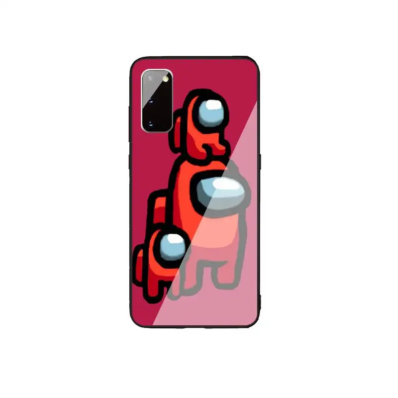 

Hot Game Among Us Phone Case Glass For Samsung Galaxy S20 Ultra S10 S9 S8 S7 Plus Edge S10 E Lite Note Pro Cover