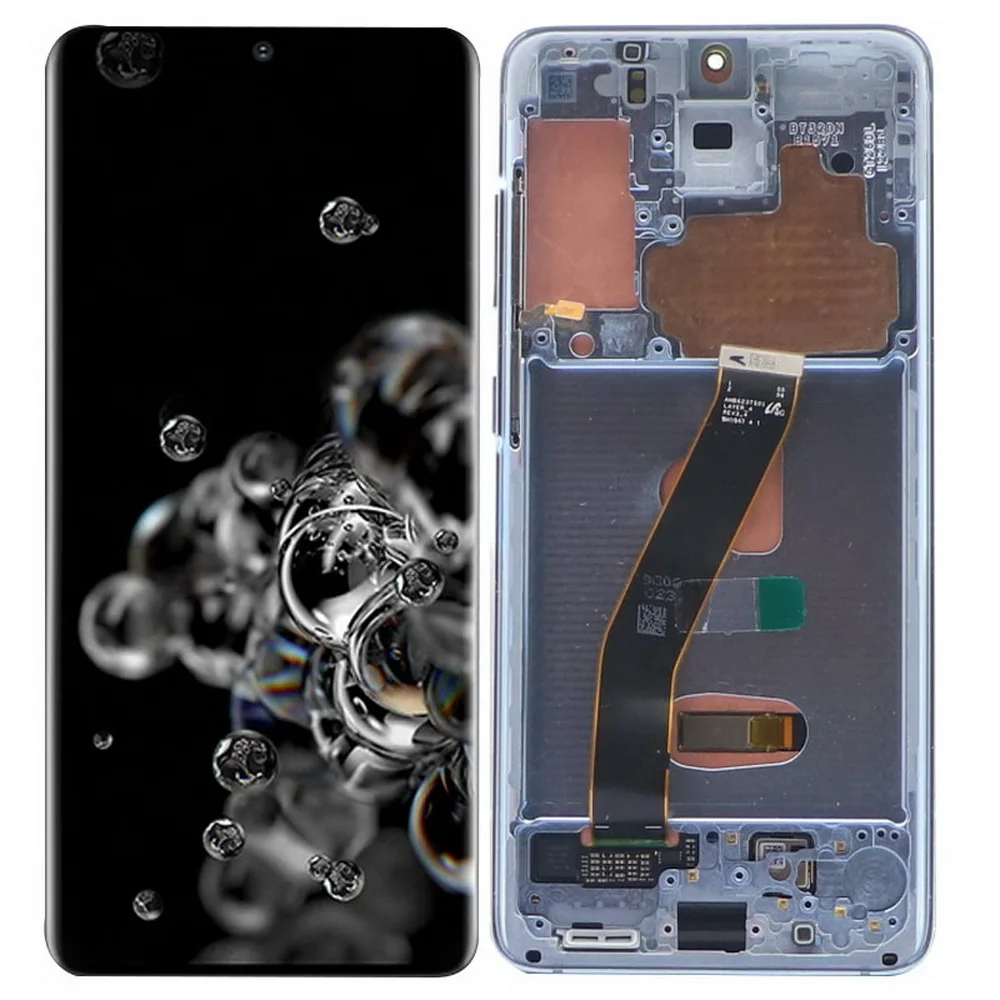 Pantalla Lcd para Samsung Galaxy S20, G980, G980F, digitalizador de pantalla t&aacute;ctil para s20 plus, G985, G985F, S20 +, con montaje de Marco-4