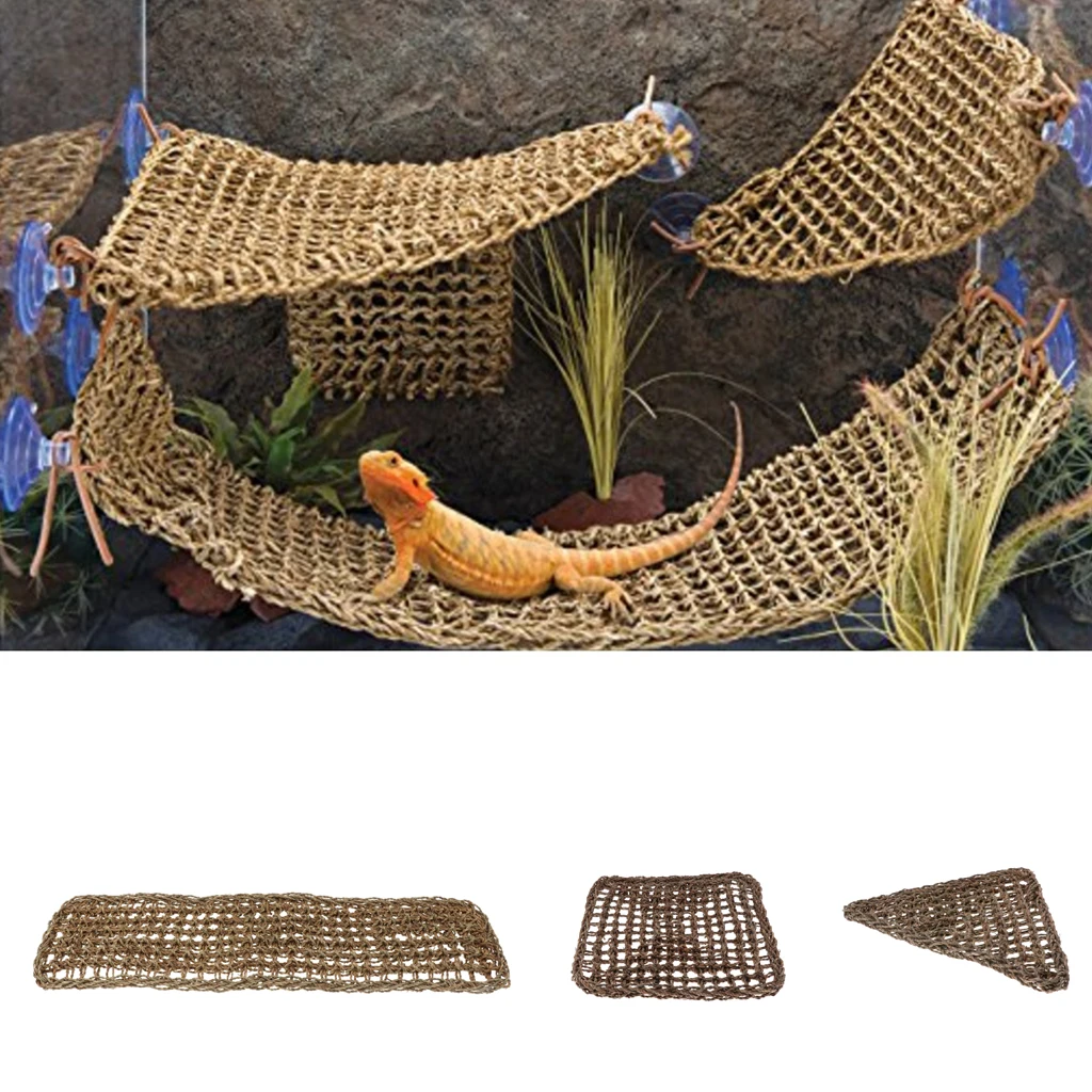 

Reptile Hammock Lizard Lounger Natural Seagrass Corner Hammock