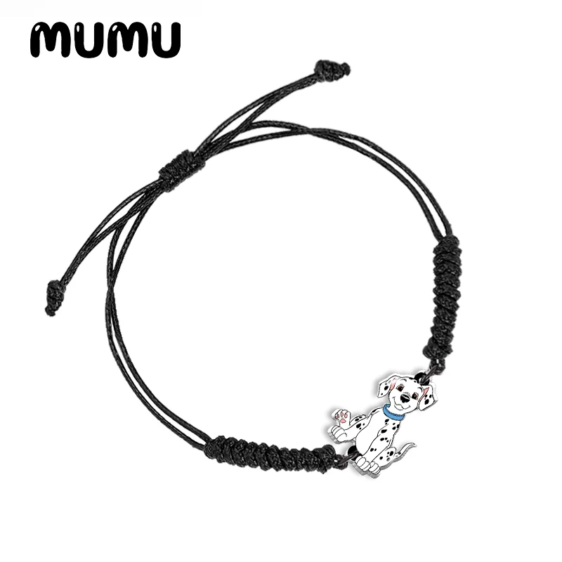 2021 новый 101 далматинский акриловый регулируемый браслет красный черный ручной