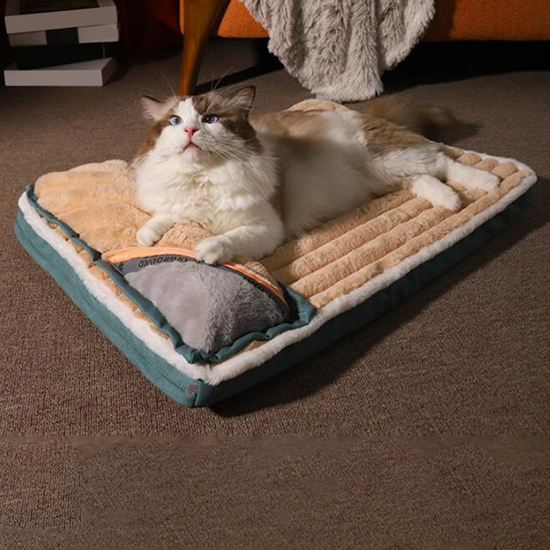 Зимняя мягкая подушка для маленьких и больших собак спальные кровати домики