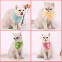 cat bandanas collar cat scarf washable neck tie collar scarf bowties square bib cat mouth towl pet products
