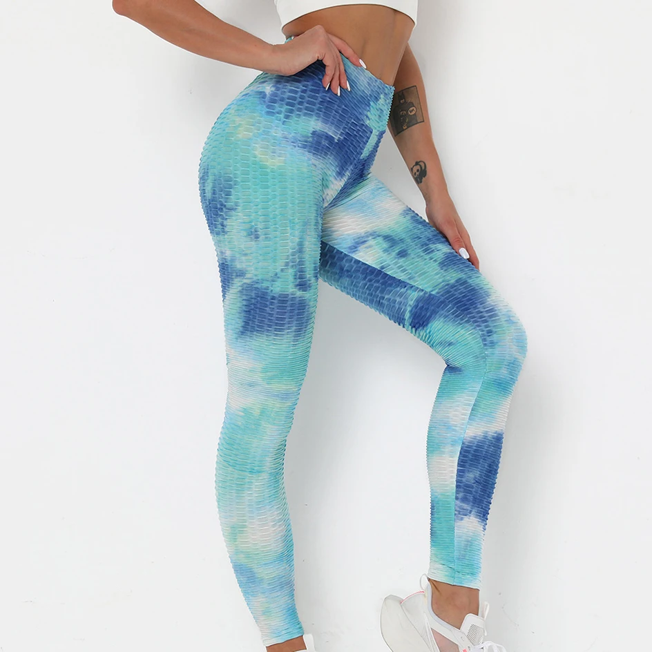 

Dobrit Women Yoga Pants Tie Dye Leggings Sport Women Fitness High Waist Elasticed Gym Clothing Training Workout 2020 For Gift