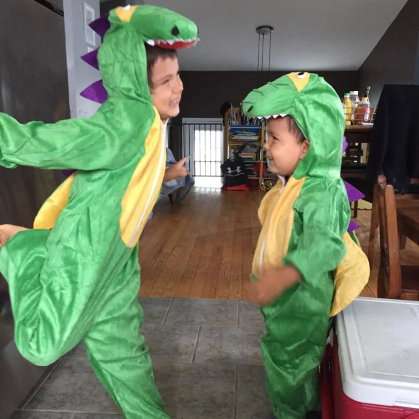 

Dinosaur Halloween Costumes For Kids Carnival Party Jumpsuit Adult Animal Velvet Boy Stage Children's Day Gift