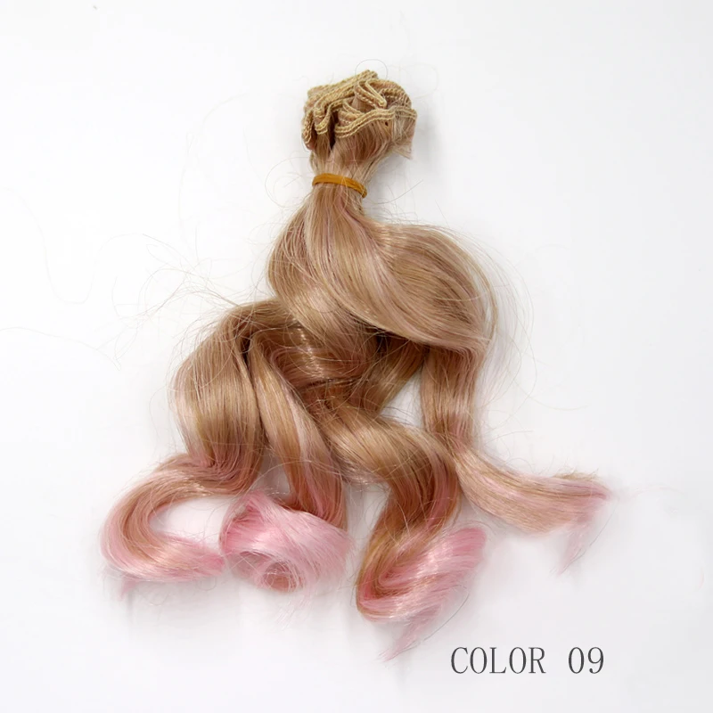 Envio gratis de pelo muñeca resistente al calor 15 см alta temperatura para 1/3 1/4 1/6 pelucas rizadas BJD d|Куклы| |