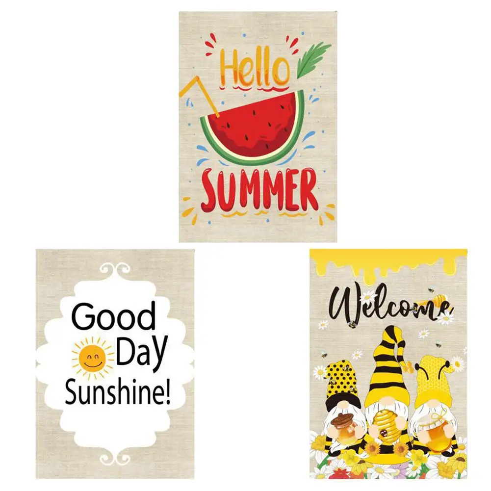 Летний Фруктовый узор дневной двор яркий флаг сад передний крыльцо газон уличная