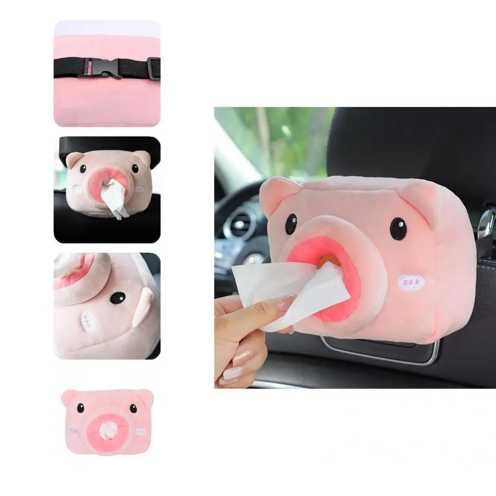 

Tissue Container Durable Funny Pig Facial Paper Dispenser Holder Box Adorable Easy Installation Tissue Box