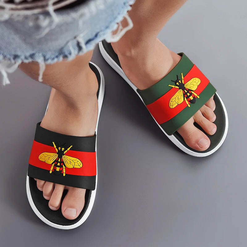 

Summer 2021 New Men Casual Slippers Slide Men Flip Flops Fashion Indoor Home Slippers Popular House Slippers Men Plus Size 46