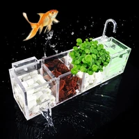fish tank external filter box acrylic aquarium fish tank increase oxygen water filters tools without water pumponly filter box